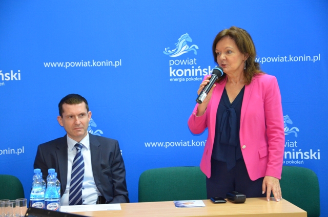 Gości powitała Małgorzata Waszak– Starosta Koniński