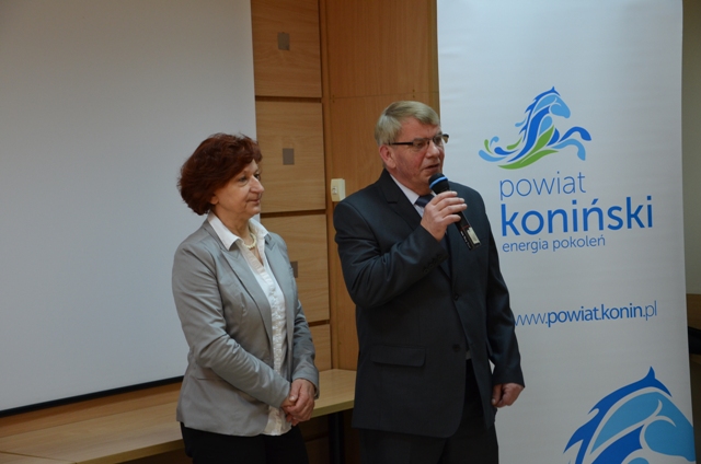 Od lewej: Jadwiga Galińska - Dyrektor Delegatury Inspekcji Handlowej w Koninie ora Jacek Wysocki -