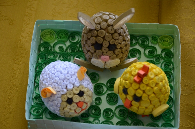 Pisanki wielkanocne przygotowane przez uczniów ZSE-U w Żychlinie