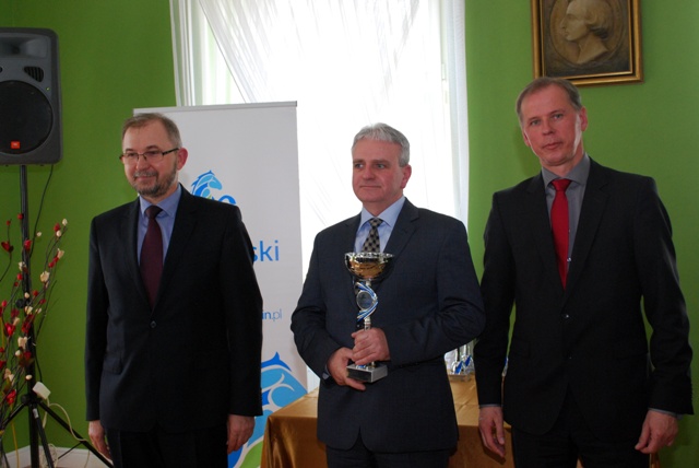 Andrzej Nowak - Wicestarosta Koniński, Bolesław Stanowski oraz Janusz Stankiewicz Przewodniczący Ra