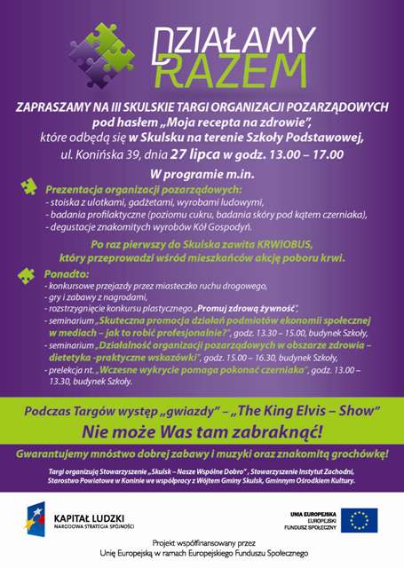 Ulotka – III Skulskie Targi Organizacji Pozarządowych