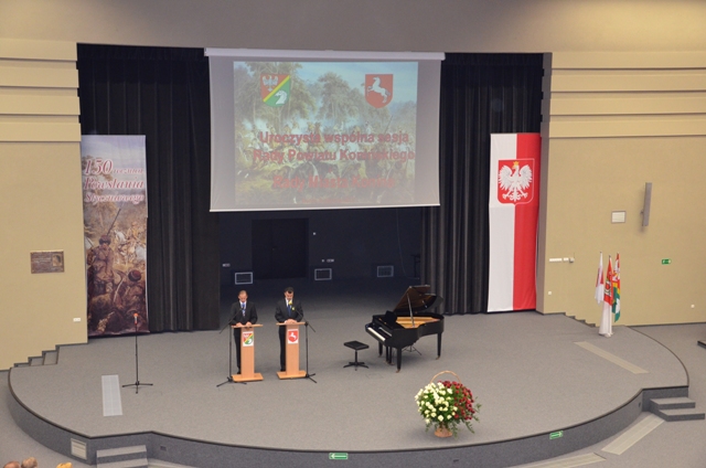 Od lewej: Janusz Stankiewicz - Przewodniczący Rady Powiatu Konińskiego oraz Wiesław Steinke - Przewo