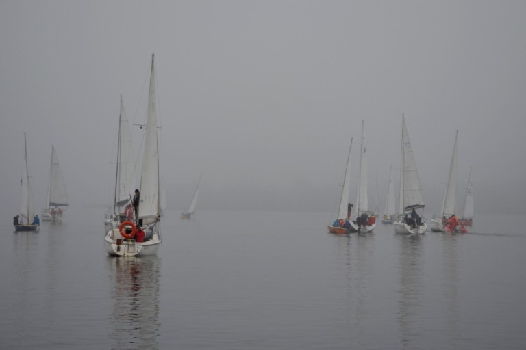 Uczestnicy Zimowych Regat Barbórkowych