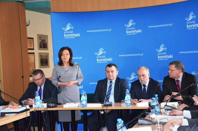 Uczestników spotkania powitała Małgorzata Waszak – Starosta Koniński