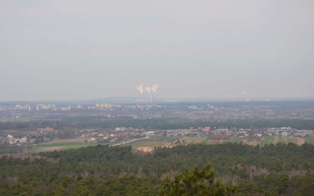 Panorama powiatu oraz Konina z wieży widokowej