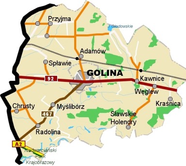 Mapa Gminy Golina