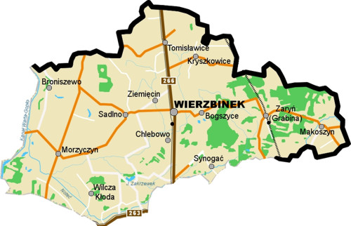 Mapa Gminy Wierzbinek