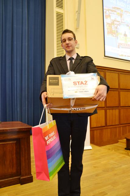 Bartosz Śliwicki laureat Ogólnopolskiego Konkursu Wiedzy o Mediach