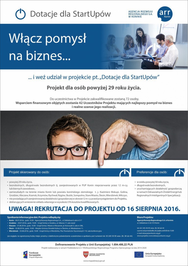 Dotacje dla StartUpów