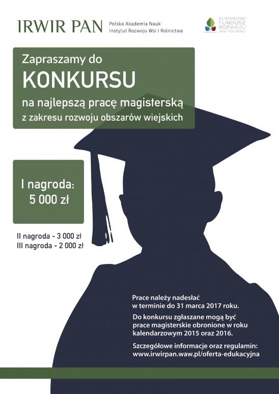 Zgłoś do konkursu pracę magisterską z zakresu rozwoju obszarów wiejskich