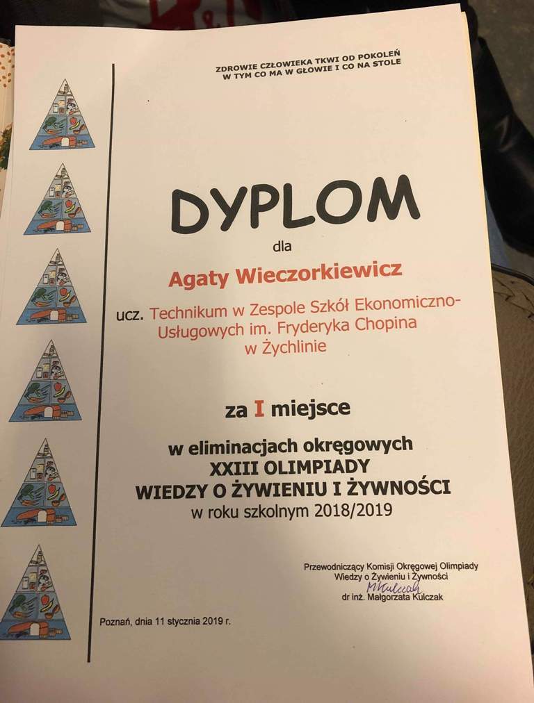 Okręgowe eliminacje XXIII Olimpiady Wiedzy o Żywieniu i Żywności