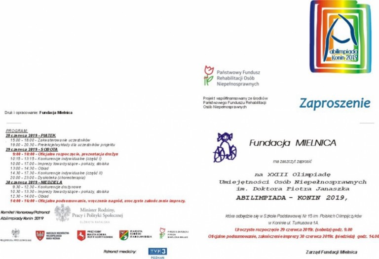 Zaproszenie na ABILIMPIADĘ