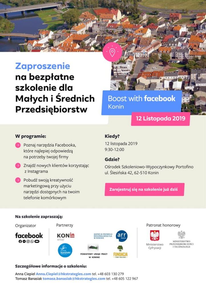Facebook przeszkoli przedsiębiorców w Koninie!