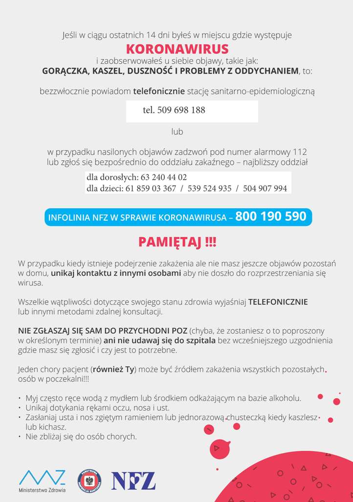 Komunikat WOW NFZ w Poznaniu
