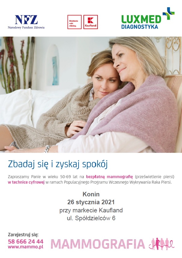 Bezpłatne badania mammograficzne