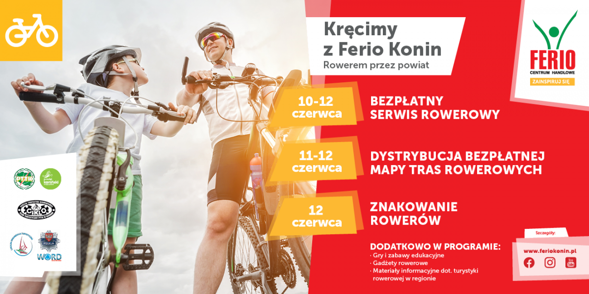 Kręcimy z Ferio Konin. Rowerem przez powiat - zaproszenie do udziału w akcji