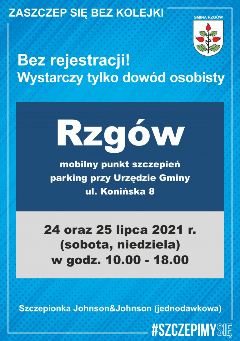 Mobilny punkt szczepień w Rzgowie
