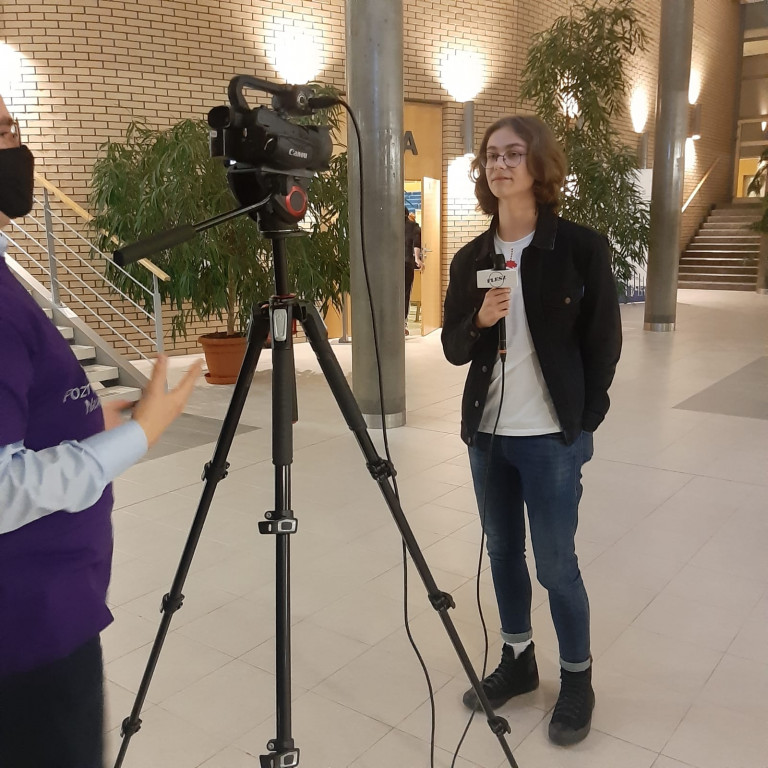 Uczniowie z technikum reklamy wzięli udział warsztatach dziennikarskich