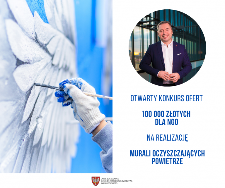 Grafika promująca inicjatywę proekologiczną Urzędu Marszałkowskiego Województwa Wielkopolskiego