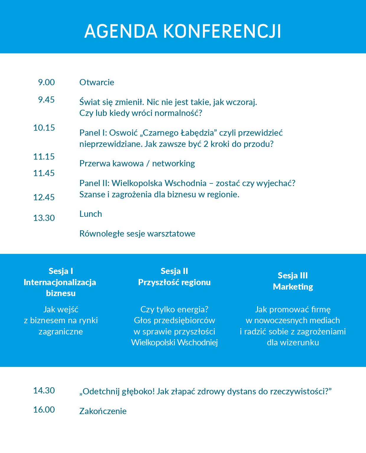 Grafiki promujące wydarzenie Konin Business Meeting