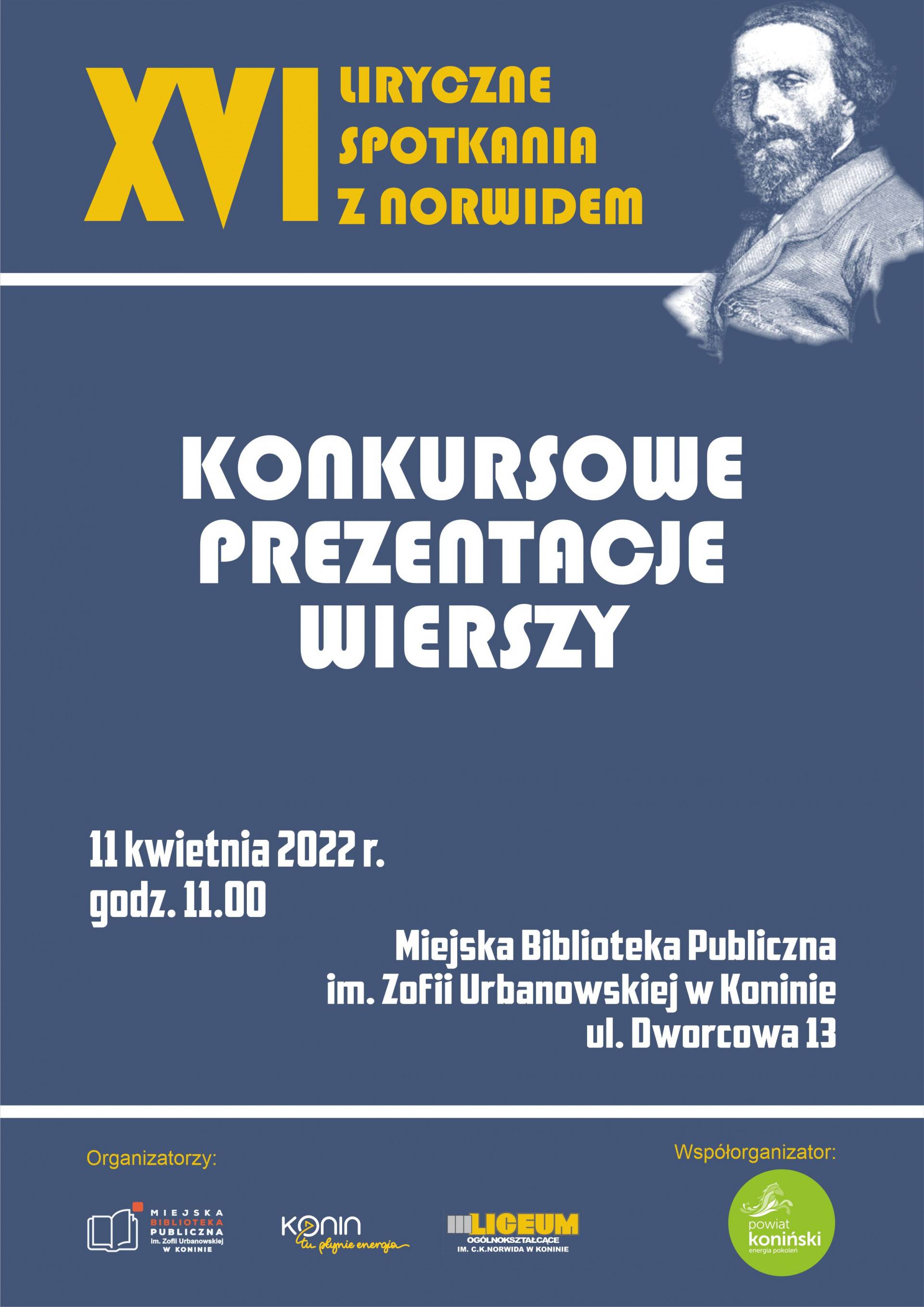 Plakat promujący XVI Liryczne Spotkania z Norwidem