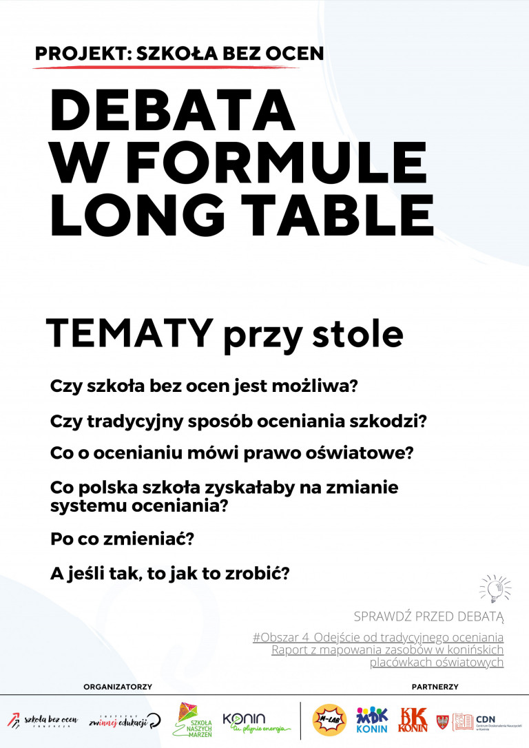 Zapraszamy do udziału w Wojewódzkiej Debacie o Ocenianiu