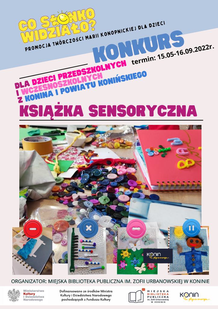Powiatowy konkurs dla dzieci na książkę sensoryczną