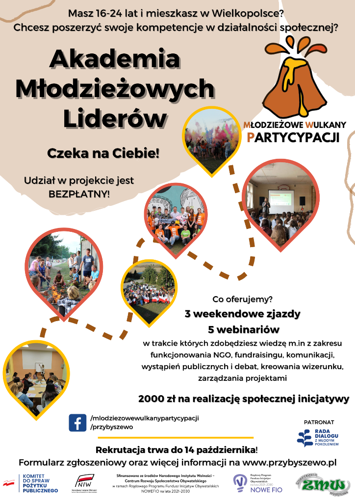 Plakat projektu Akademia Młodzieżowych Liderów