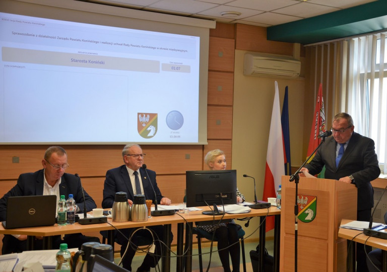 Z XXXVI sesji Rady Powiatu Konińskiego