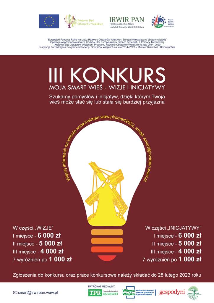 Plakat konkursu - Moja smart wieś
