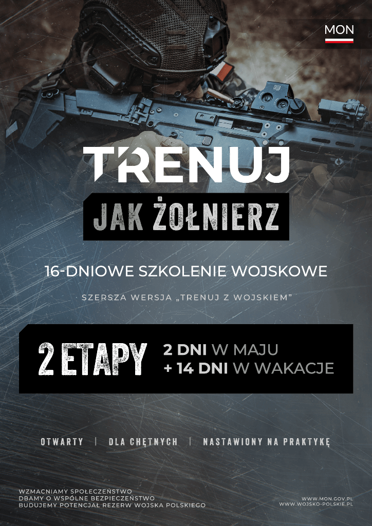 Trenuj jak żołnierz - plakat