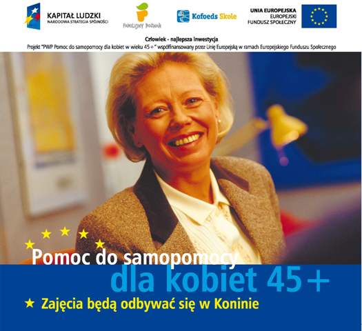Plakat - PWP Pomoc do samopomocy dla kobiet w wieku 45+