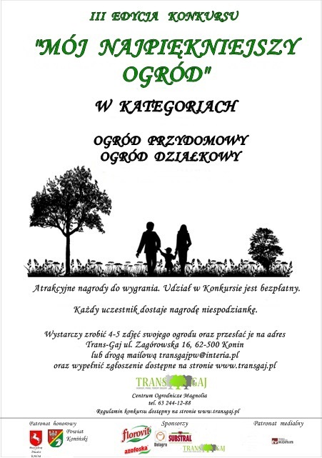 Plakat konkursowy – Zaprezentuj swój ogród