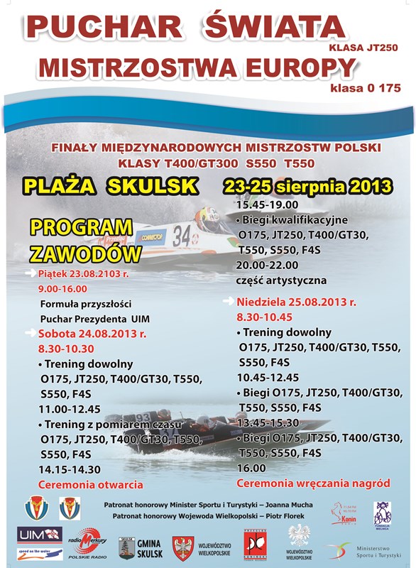 Plakat – Motorowodniacy na Jeziorze Skulskim