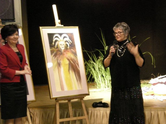 Z wernisażu wystawy autorskiej uczestników Pleneru Malarskiego w Ślesinie