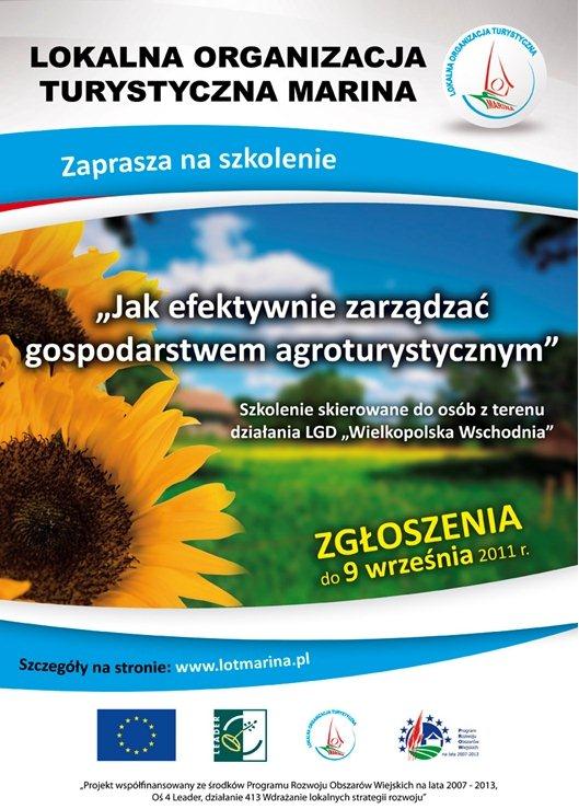 Szkolenie "Jak efektywnie zarządzać gospodarstwem agroturystycznym"