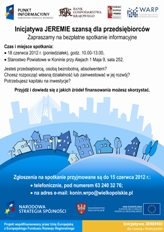 Inicjatywa JEREMIE szansą dla przedsiębiorców