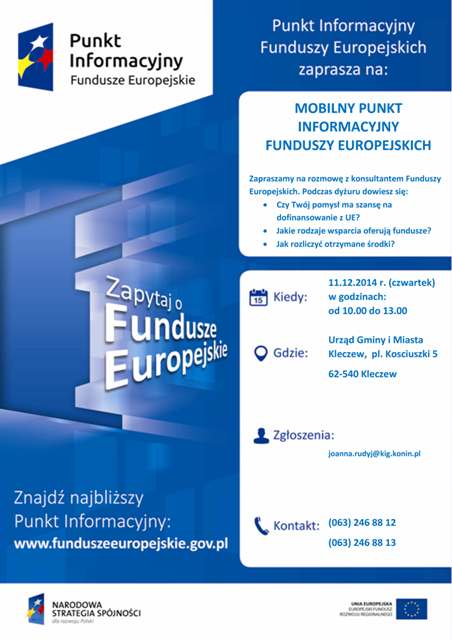 Spotkania informacyjne PIFE w Kazimierzu Biskupim i Koninie