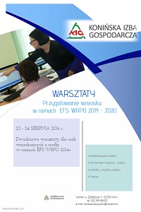 Warsztaty przygotowania wniosku o dotację w ramach EFS WRPO 2014-2020