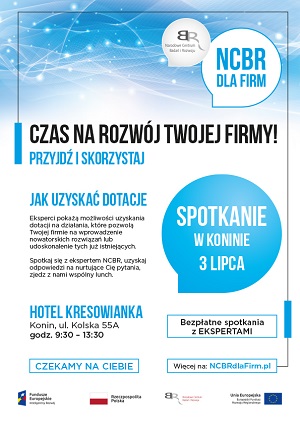 Narodowe Centrum Badań i Rozwoju zaprasza firmy na BEZPŁATNE spotkanie dla przedsiębiorców