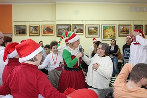 Zabawa Mikołajkowa w DPS w Ślesinie