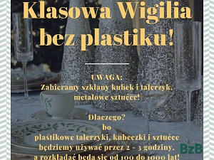 Akcja "Klasowa Wigilia bez plastiku"