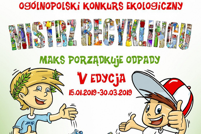 Konkurs ekologiczny "Mistrz Recyklingu Maks porządkuje odpady"