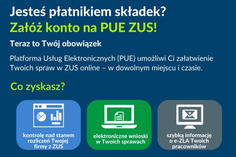 Obowiązek posiadania profilu PUE ZUS dla płatników składek