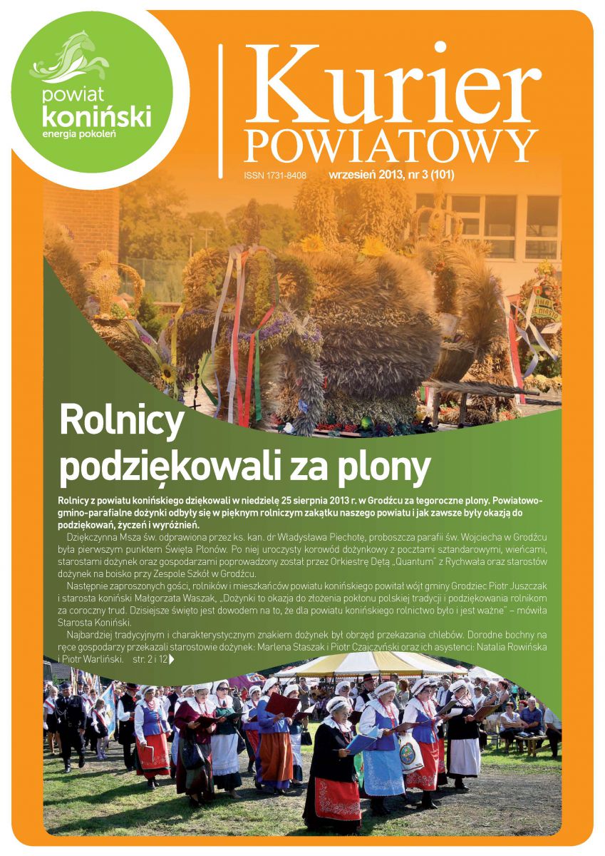 Kurier Powiatowy - wrzesień 2013 (okładka) Kurier Powiatowy - wrzesień 2013 (okładka)