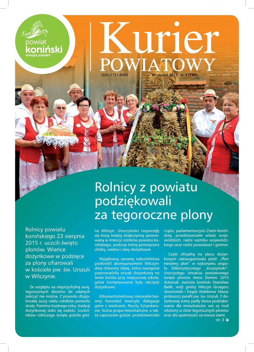 Kurier Powiatowy – wrzesień 2015, nr 3 (109) Kurier Powiatowy – wrzesień 2015, nr 3 (109)