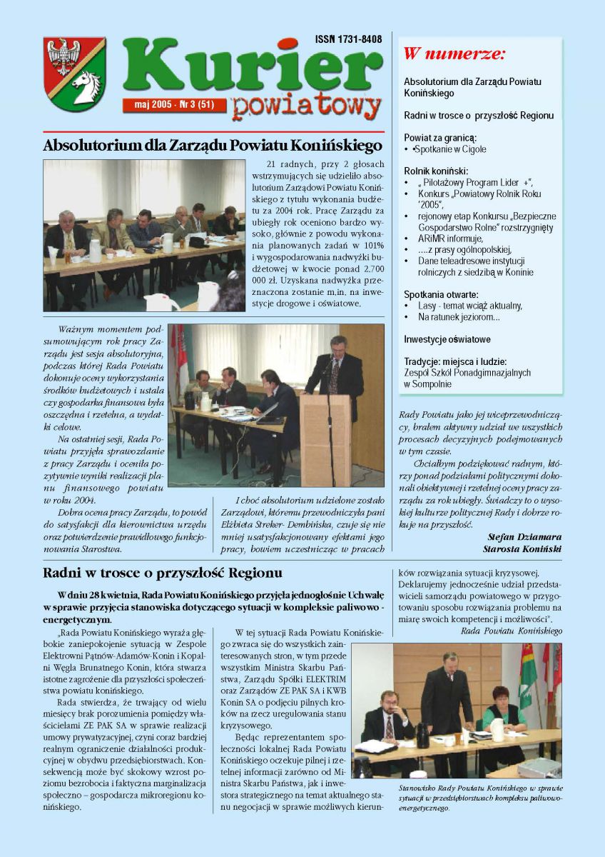 Kurier Powiatowy - maj 2005 (okładka) Kurier Powiatowy - maj 2005 (okładka)
