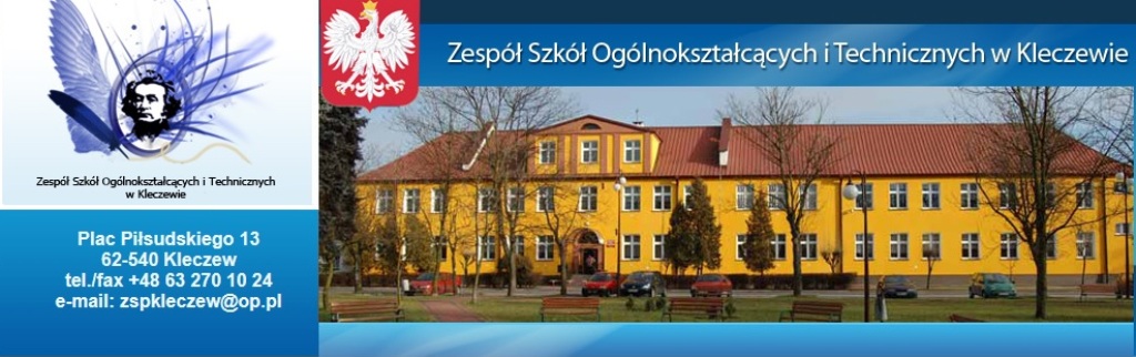 Przekierowanie do strony Zespłu Szkół Ogólnokształcących i Technicznych w Kleczewie Przekierowanie do strony Zespłu Szkół Ogólnokształcących i Technicznych w Kleczewie