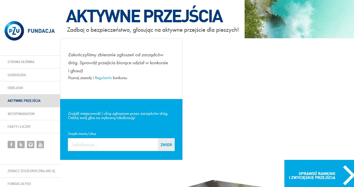 Link przekierowujący do strony http://stopwariatom.pl Aktywne przejście dla pieszych